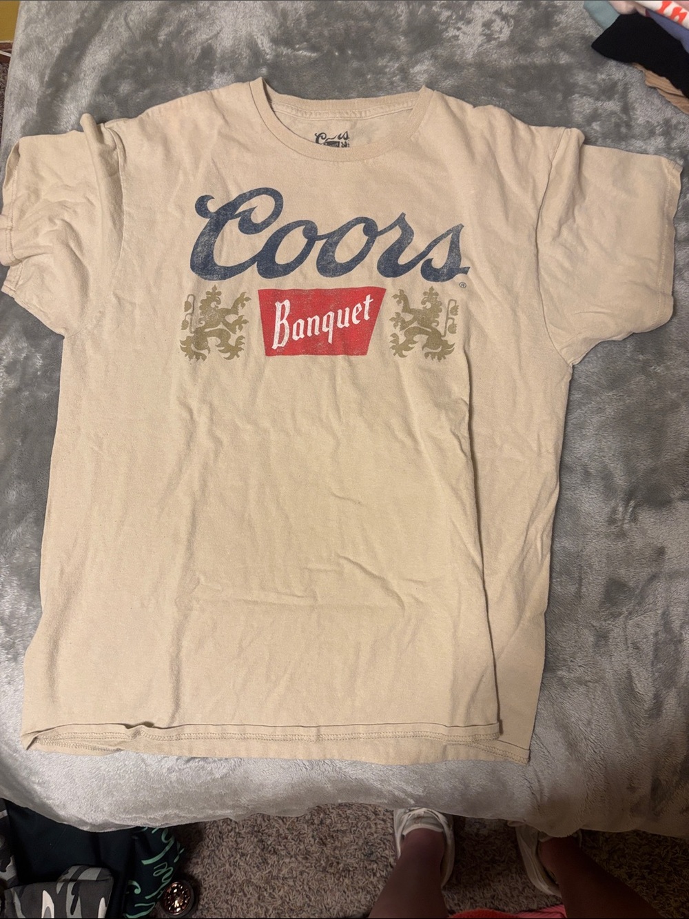 Coors Banquet Logo Short Sleeve Tee - Cream